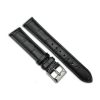 Black alligator embossed leather watch band from China manufacturer